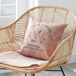 Personalised Floral Star Sign Cushion - thumbnail 1