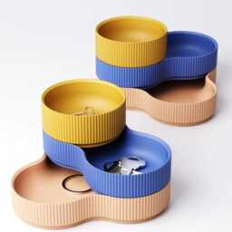 Modern 3-Tier Rippled Storage Tray - Minimalist Desk Organizer For Keys, Jewelry & Small Essentials - thumbnail 2