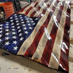 Handcrafted Wooden American Flags - Rustic, Patriotic Home/Business Decor. Usa Wall Art - thumbnail 3
