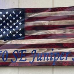 Handcrafted Wooden American Flags - Rustic, Patriotic Home/Business Decor. Usa Wall Art - thumbnail 2