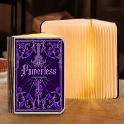 Powerless Book Lamp, Lauren Roberts Inspired Folding Light, Dark Romance Fantasy Decor, Booktok Romantasy Night Lovers Lamp - thumbnail 1