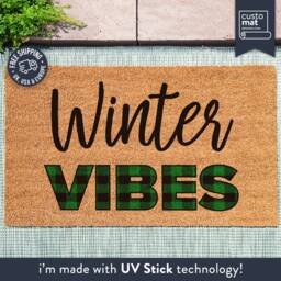 Winter Vibes Doormat - Holiday Christmas Door Mat New Home Gift Housewarming Gift- Decor Welcome - thumbnail 1