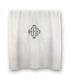 Monogrammed Twill Shower Curtain - thumbnail 1