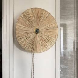 Decorative Wall Light in Natural Fibers, Portable Version Grande Fiore - Fixed On Request - thumbnail 2
