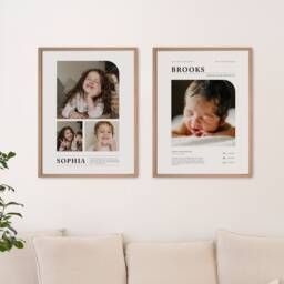 Personalized Toddler/Big Kid Modern Magazine Art Print - Photo Poster, Mom Grandparent Gift, Custom Wall - thumbnail 3