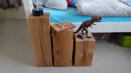 Solid Oak Display Block Statue Plinth, Decor Pedestal - 6x6 Inch - thumbnail 1