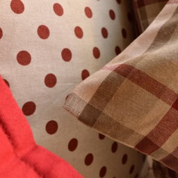 Red Wine, Beige Tartan Print Cushion, Decorative Cushions, Matching Blankets, Pillows, Throw Pillow - thumbnail 4