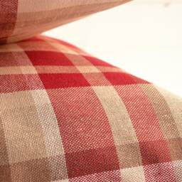 Red Wine, Beige Tartan Print Cushion, Decorative Cushions, Matching Blankets, Pillows, Throw Pillow - thumbnail 3
