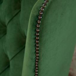 3 Seater Green Velvet High Wing Back Chesterfield Sofa - thumbnail 3