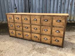 Industrial Up-Cycled Apothecary Chest - For Delivery Charge Info See Description - thumbnail 1