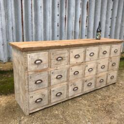 Industrial Up-Cycled Apothecary Chest - For Delivery Charge Info See Description - thumbnail 2
