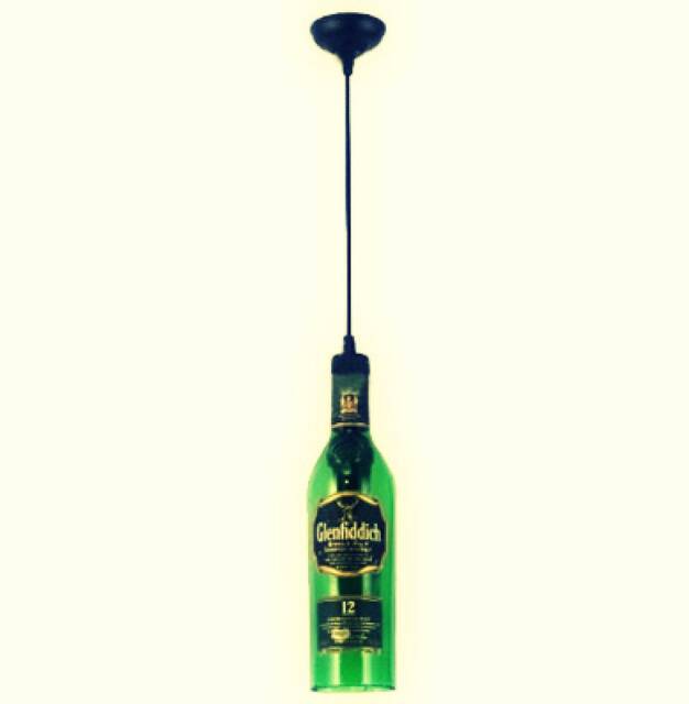 Industrial Pendant Light/Lamp Made From Glenfiddich Bottle - image 1