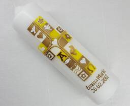 Baptismal Candle Cross Mosaic - thumbnail 1