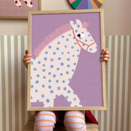 Horse Poster For Kids Room - Appaloosa Illustration Nursery Wall Art - thumbnail 2