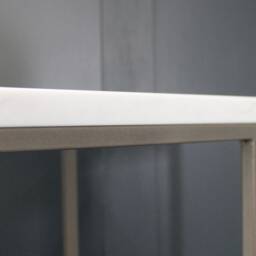 Handmade Bronze Powder Coated Steel Console Table With Quartz Top - thumbnail 4