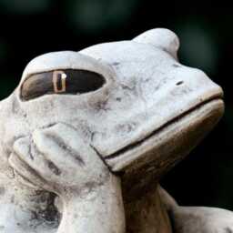 Garden Frog Sculpture Concrete Animal Statue Cement Figure Stone Wildlife Decoration Handmade Front Door Ornament Frog Lover Gift - thumbnail 3