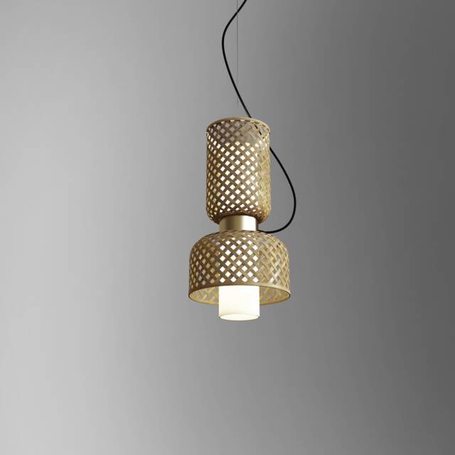 Handmade Woven Bamboo Pendant Light Minimalist Sustainable Home Decor - image 1