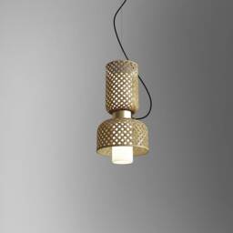 Handmade Woven Bamboo Pendant Light Minimalist Sustainable Home Decor - thumbnail 1