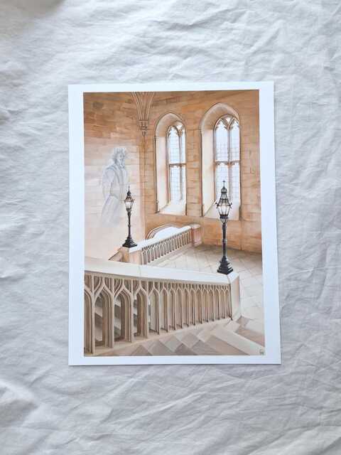 Castle Halls Archival Art Print From Original Acrylic Painting By Claire Williams - image 1