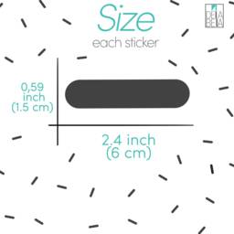 Confetti Wall Stickers Sprinkles 110 Set Black Sheets Rainbow Shaped Removable Decor Nursery Decoration Girl Bedroom Baby Room Playroom - thumbnail 3