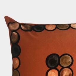 Ombr?? Circle Velvet Cushion, Terracotta - thumbnail 2