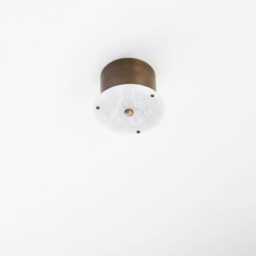 Brass Ceiling/Wall Sconce Light - With Alabaster Shade, Ul Listed, No.0308 - thumbnail 3