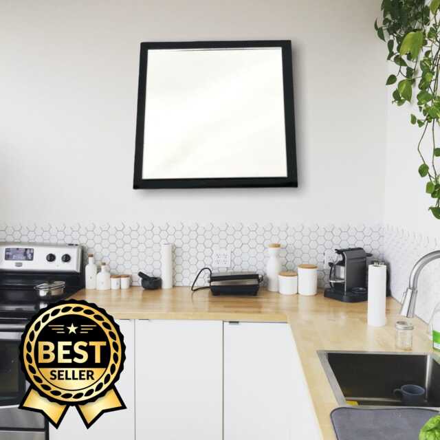 Square Shaped Mirrors With A Colour Frame Of Your Choice & Hooks, Bespoke Shapes Made - image 1