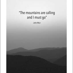 Inspirational Landscape Prints John Muir Quotes, Into The Forest & Mountains Are Calling Artworks - thumbnail 3