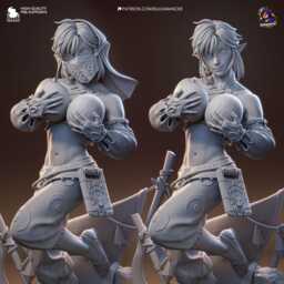 Gerudo Link 3D Printed Figure 18 Scale - thumbnail 4