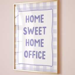 Home Sweet Office Art Print Pastel Blue Card Stock - thumbnail 2