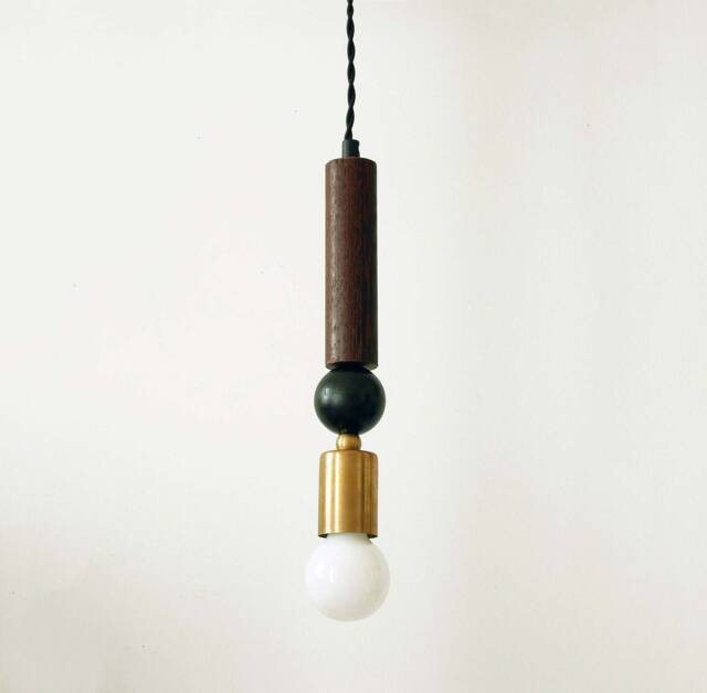 Black Gold Pendant Light Modern Wood Brass Kitchen Island Lighting Boho Lights Ceiling Designer - image 1