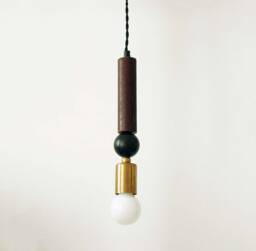 Black Gold Pendant Light Modern Wood Brass Kitchen Island Lighting Boho Lights Ceiling Designer - thumbnail 1