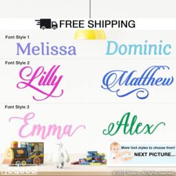 Custom Name Wall Decal Personalized Nursery Lettering - thumbnail 2