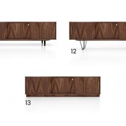 Mid-Century Sideboard, Dresser, Commode, Credenza Made Of Walnut Vaneer - Livlo O-S04 - thumbnail 2
