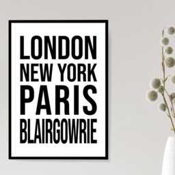 Blairgowrie Iconic Bold Town Scotland Print Poster - Perthshire Gift Bespoke A5 A4 A3 Framed Or Unframed - thumbnail 3