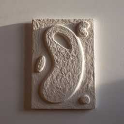 Japandi Wall Decor, Handmade 3D Art, Wabi Sabi Plaster Sculpture, Organic Biomorphic Artwork, White Minimalist Art - thumbnail 3