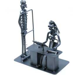 Radiology Technologist Gift - Nuts & Bolts Metal Sculpture, Chiropractor Gift, Handmade Art Figurine - thumbnail 4