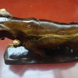 Unique Perfect Natural Tiger Eye Stone Tiger Charms Carving/Sculpture - thumbnail 4
