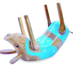 Drunken Pig Bottle Holder, Hand-Carved Bamboo Wine Holder - Random Colours - thumbnail 4