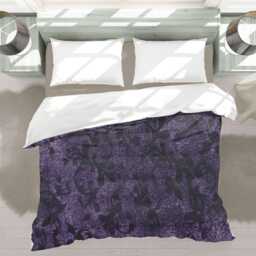 Dark Purple Mute Abstract Grunge Textured Comforter, Contemporary Maximalist Bedding Gift For Moody Eclectic Bedroom Decor #219 - thumbnail 2