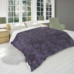 Dark Purple Mute Abstract Grunge Textured Comforter, Contemporary Maximalist Bedding Gift For Moody Eclectic Bedroom Decor #219 - thumbnail 3