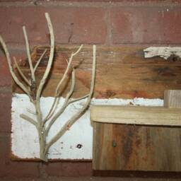 Hand Made Driftwood Wood Cut Out Of A House With Tree, Wall Hanging, Art, Home Decor, Cottage Chic, Ready To Hang - thumbnail 3