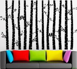 Birch Tree Wall Decal Removable Vinyl Sticker 3031 - thumbnail 1