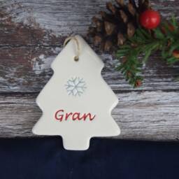 Gran, Handmade Ceramic Gran Christmas Decoration, Gift For Xmas Dec - thumbnail 3