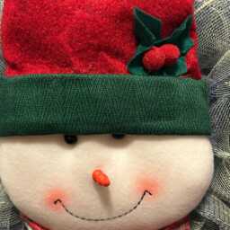 Christmas Wreath-Snowman Wreath-Mesh Wreath-Deco Mesh Wreath-Metallic - thumbnail 2