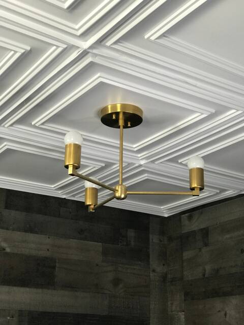 Alate Modern 3 Light Geometric Mid Century Industrial Chandelier - image 1
