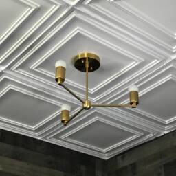 Alate Modern 3 Light Geometric Mid Century Industrial Chandelier - thumbnail 2