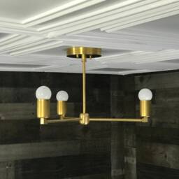 Alate Modern 3 Light Geometric Mid Century Industrial Chandelier - thumbnail 3