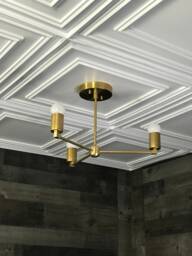 Alate Modern 3 Light Geometric Mid Century Industrial Chandelier