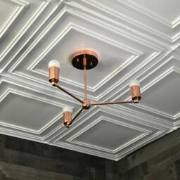 Alate Modern 3 Light Geometric Mid Century Industrial Chandelier - thumbnail 4
